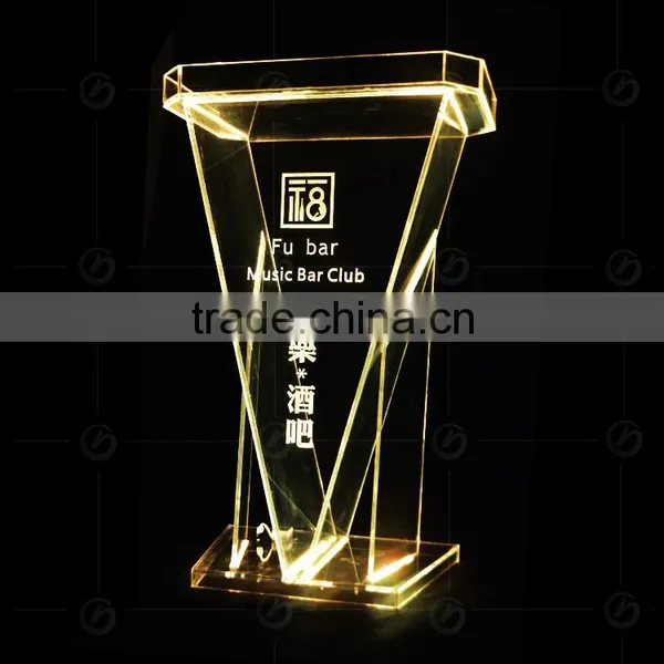 Elegant Cheap Acrylic dj Bar Table Led Light Nightclub dj Table photo-6