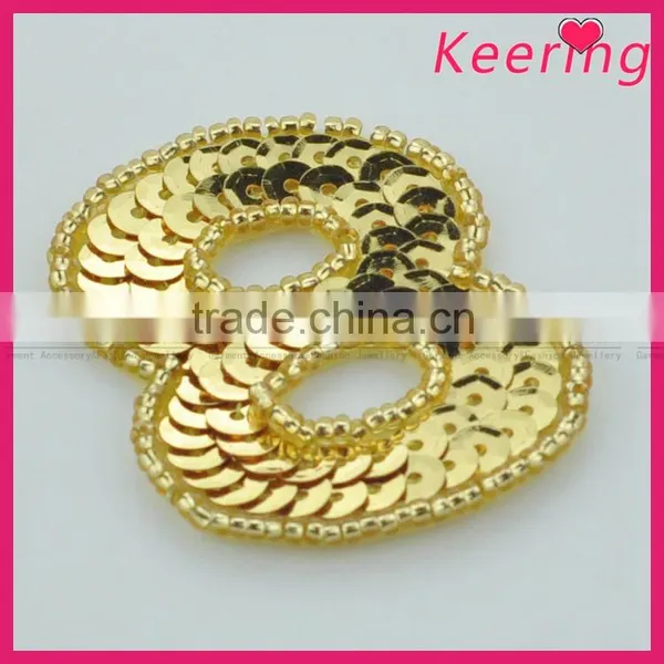 Lucky Number Eight Fashion Gold Applique for Bag WRAB-016 photo-2