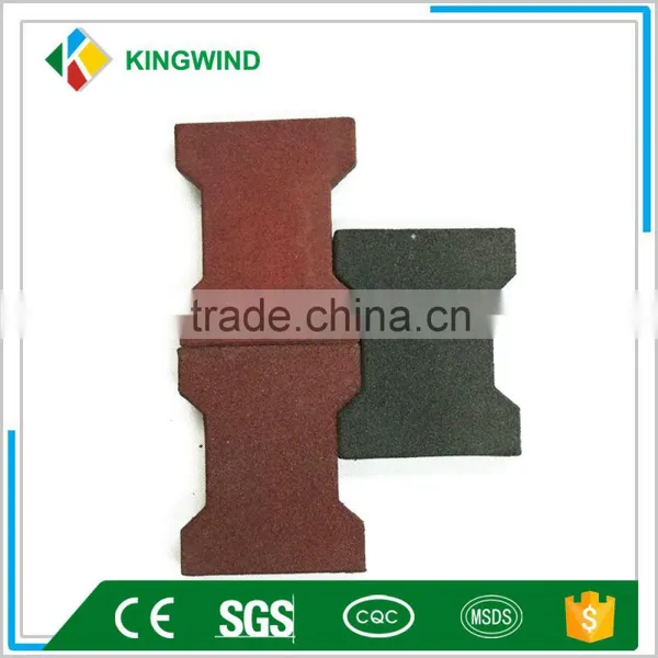 Easy to Install Maintain Interlock Dog Bone Rubber Floor for Parking photo-2
