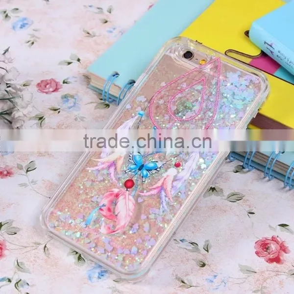 Beautiful Quicksand Phone Case Liquid Style Transparent Back in Colorful PC Case photo-2