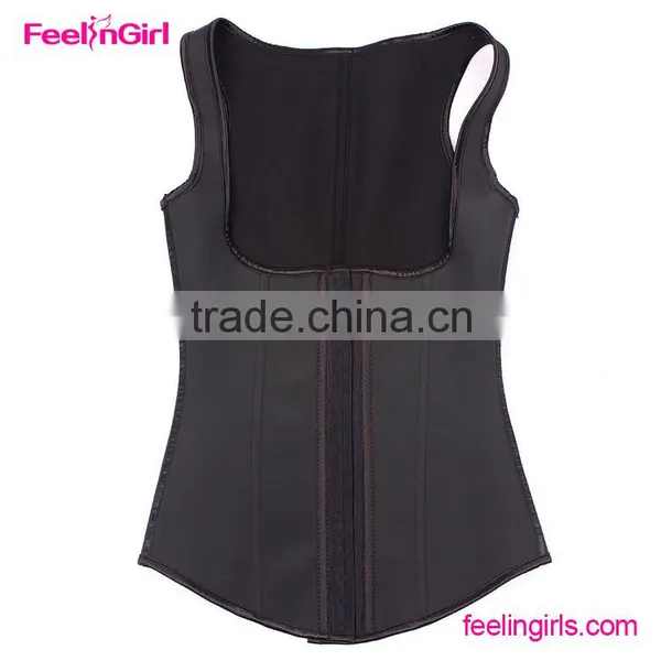 FeelinGirl Women Latex Underbust Workout Trainer 3 Row Waist Cincher Vest Supplier's Choice photo-3