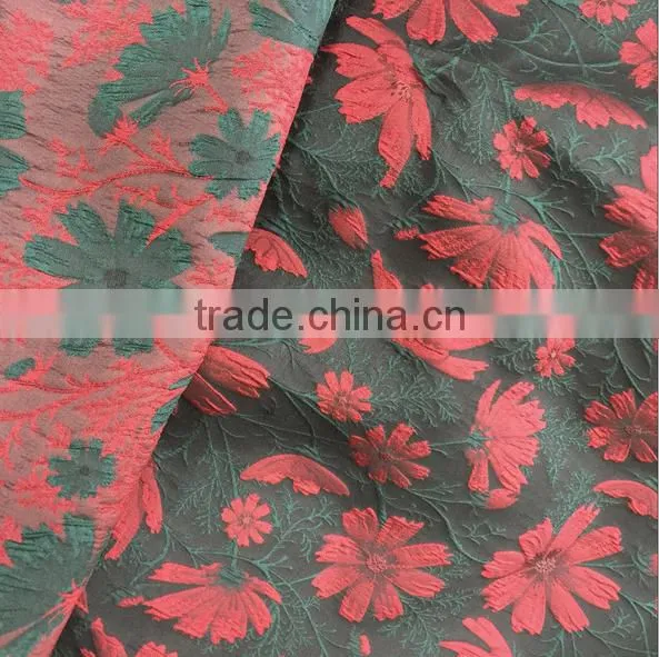 2016 Fancy Women Dress Textile Polyester Dobby Weave Stocklot Fabric photo-3