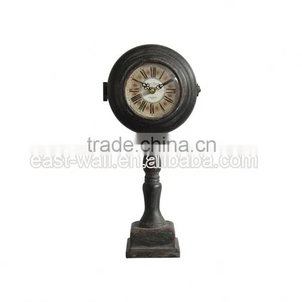 2016 Top Sale Wholesale Customized Logo Cleaning Clocks Watches Antique Porcelain With Brass Table Clock photo-2
