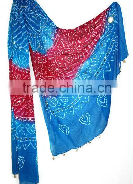 Multicolored Cotton Dupatta / Indian Cotton Stoles Designs photo-2