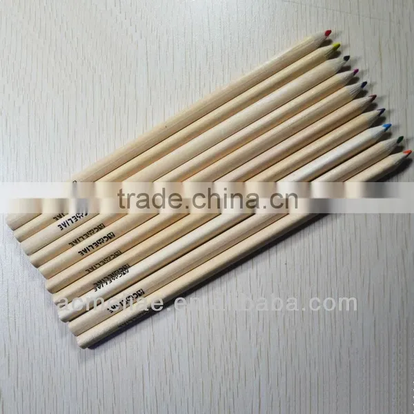 7" Standard Size Triangular Shape High Quality 3.0mm Color Lead Natural Wood Colored Pencil photo-4