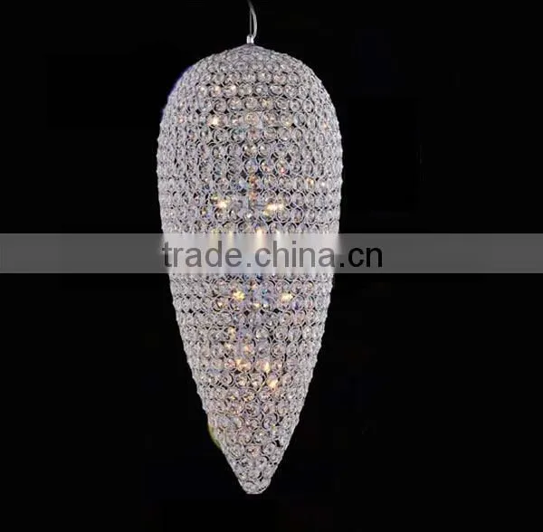 China Guzhen New Design Hanging Crystal Egg Chandelier Lighting Pendant Lighting