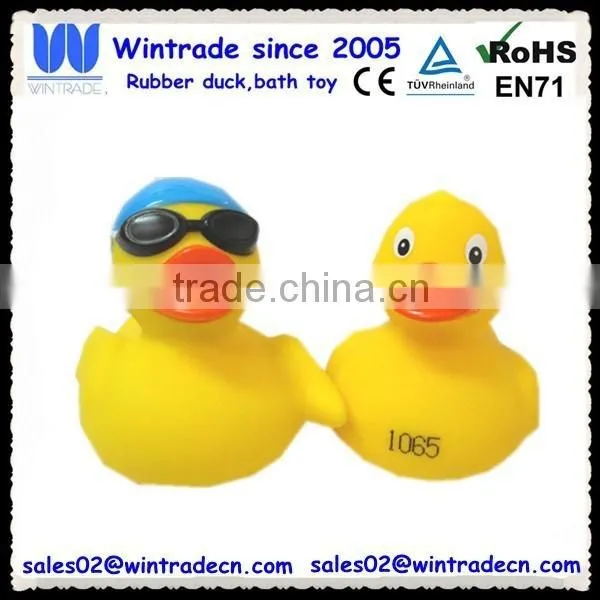 Plastic Duck Derby Weighted Pvc Toy Numbered