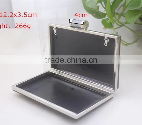 2016 Shiny Silver Box Purse Frame for Dressing Hard Case Clutch photo-5