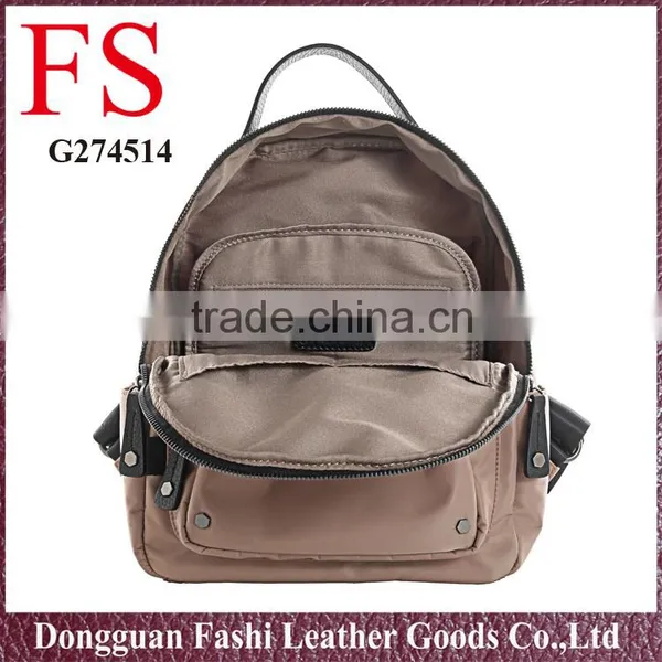 2016 New Design Vintage Style Best Nylon Brown Big Backpacks Bags Unisex photo-5
