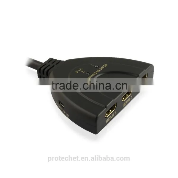 Bi-direction 3X1 HDMI Pigitail Switcher 1X3 Splitter 4K@30Hz With USB Cable photo-3