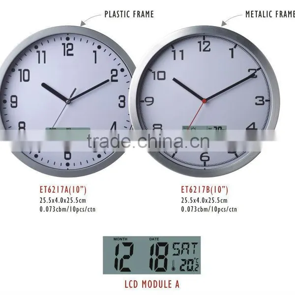 2015 NEW YEAR PLASTIC DIGITAL WALL CLOCK ET6217B photo-2