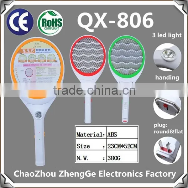 QX706-6 Electric Rechargeable Mosquito Indoor and Outdoor Pest Control Insect Racket photo-3