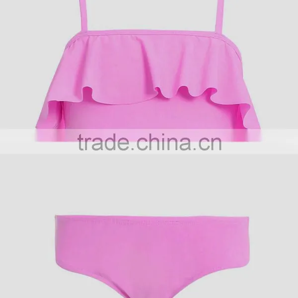 Comfortable Nylon Big Flounce Importers Lovely Girls 7-16 Swimwear for Kids photo-5