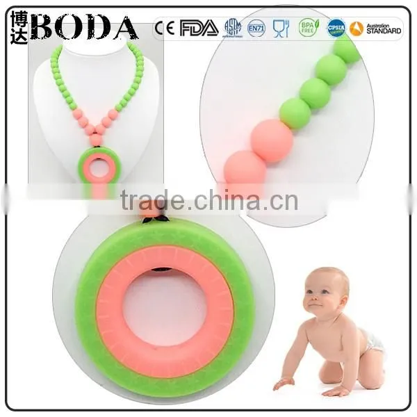Baby Teether Necklace Baby Can Chew Silicone Necklace