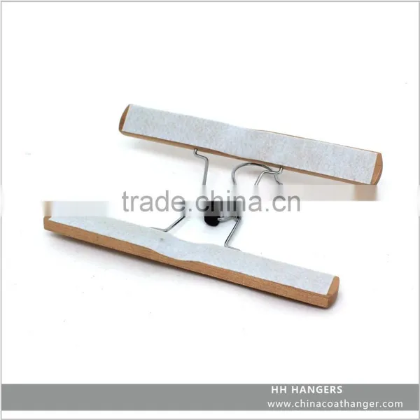 Wooden Clamp Pants Hanger Hair Extension Wood Pants Skirt Hanger photo-3