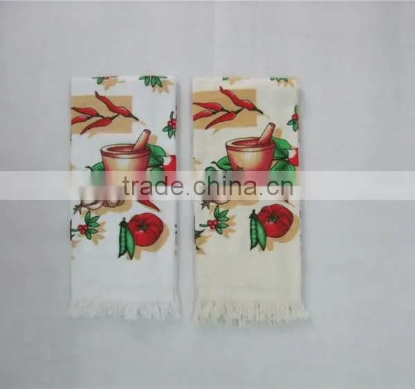 3 Pcs Pigment Print Cotton Towel Set Cotton Pot Holder Oven Mitten Set photo-5