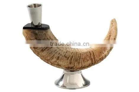 Candle Holder Natural Handmade Sheep Horns