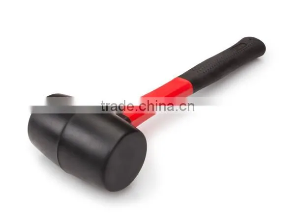 Plastic Mallet, Rubber Mallet Hammer Fiberglass Handle Rubber Mallet, 16-Ounce photo-6