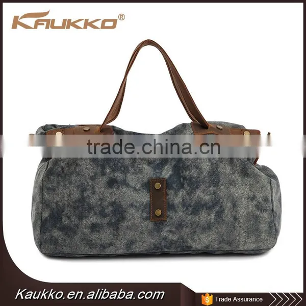 Fashion Ladies Waxed Canvas Tote Bag With Cheap Price photo-3