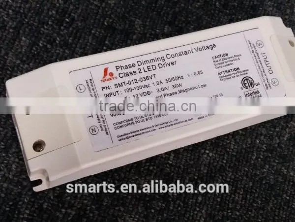 ETL FCC Triac Dimmable Led Power Supply 12vdc Phase Dimming LED Driver photo-3