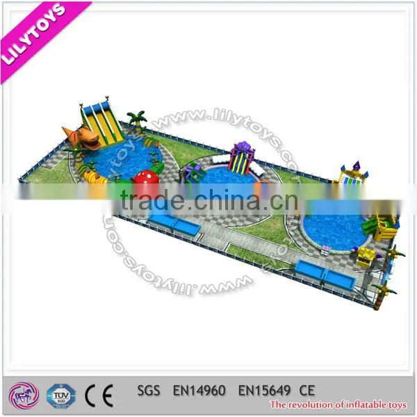 Standard Design Giant Ground Water Park, Inflatable Custom Moving Park,beach Amusing Park photo-3