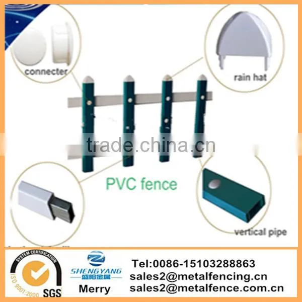 Plastic Galvanized Steel Garden Fence Outside Pvc Steel Lawn Fence photo-6