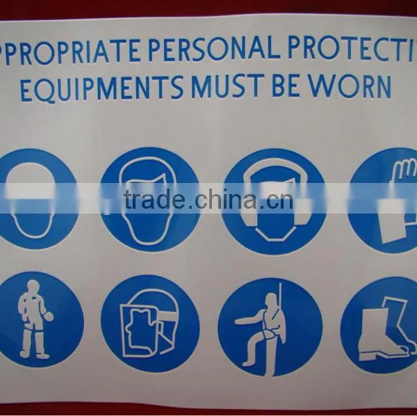 High Quality Custom Printing Safety Construction Plastic Sticker
