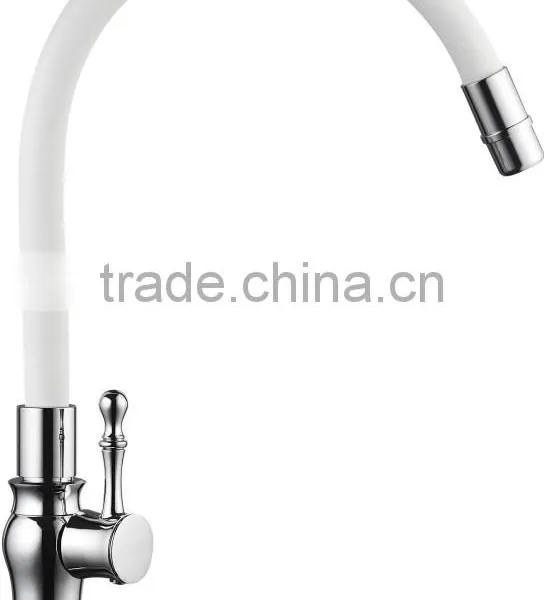 New Hot Sale Kitchen Sink Faucet Stainless Steel Flexible Gooseneck Hose With Silicone Outer Pipe photo-2
