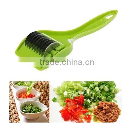 CY144 Stainless Steel Kitchen Accessories Gadgets Cooking Tools Blade Green Onion Chopper Slicer Garlic Coriander Cutter Chopper photo-5