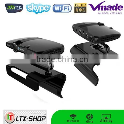 Hot-selling Android TV Box With 5.0 Camera OTT Box 5.0MP Camera MIC Website Quad Core H3 Allwinner Android TV Box