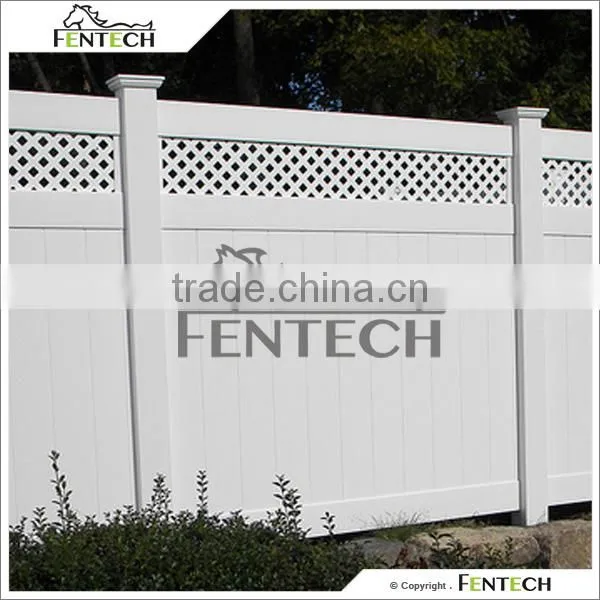 6'x8' Outdoor White Lattice Top Plastic PVC Privacy Fence photo-2