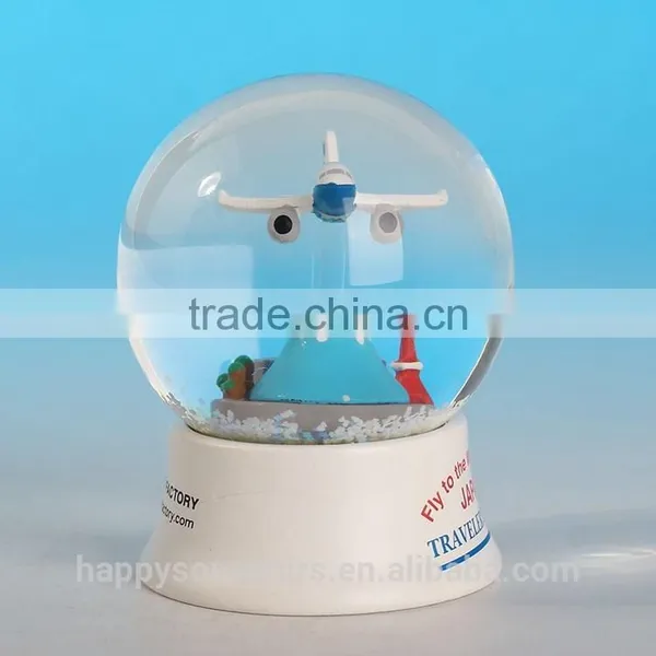 Handmade Resin And Glass Water Ball for Boys, Cool Plane Snowdome photo-4