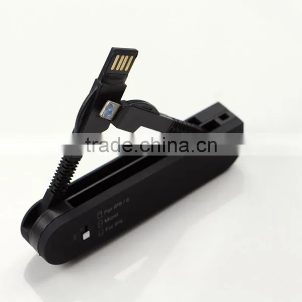 3 in 1 Mobile Phone Cable Charger 8pin USB Cable + 30pin Charger Adapter + Micro Usb Cable Swiss Army Knife USB 2.0 Data Sync photo-4
