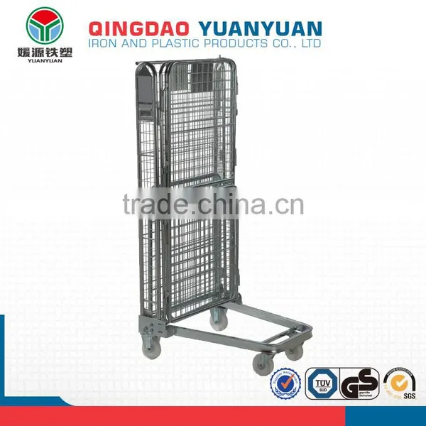 Stacking 4 Sided Logistics Container Pallet 4-Sided Nestable A-frame Roll Pallet Roll Cage Trolley photo-3