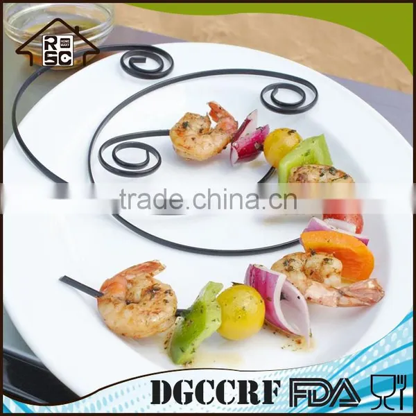 Food Grade Safe Non-Stick Stainless Steel BBQ Circle Kabob Plate Skewers photo-3