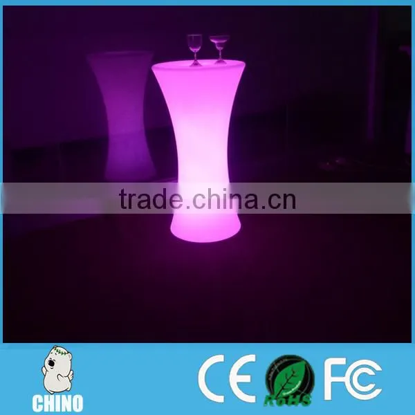 Portable LED Bar Table Plastic Cocktail Table Colorful LED Furniture photo-2