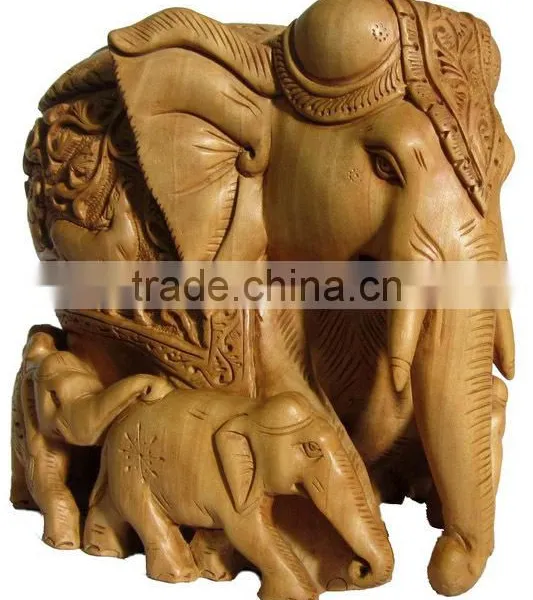 Elephant Wood Carving