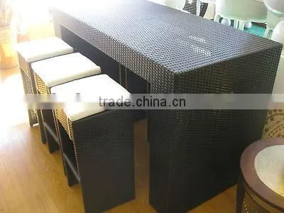 Rattan Modern Space-saving Cube Dining Set for Garden,patio and Outdoor photo-4
