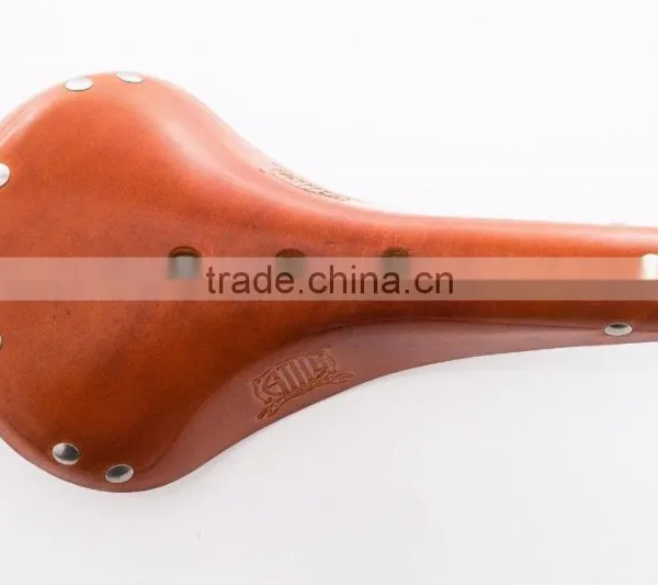 Still Promenade Saddle Vintage Classic Hand Made Leather Bicycle Saddle -Honey photo-3