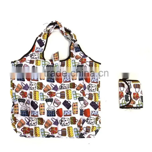 Full Color Printing Cute Animal Handle Bags Cute Shoulder Folding Purse Fashion Foldable Shopping Bags photo-4
