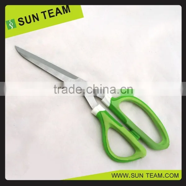 SC171 9-1/2" Stainless Steel Green Handle Sewing Scissors 2.0mm photo-2