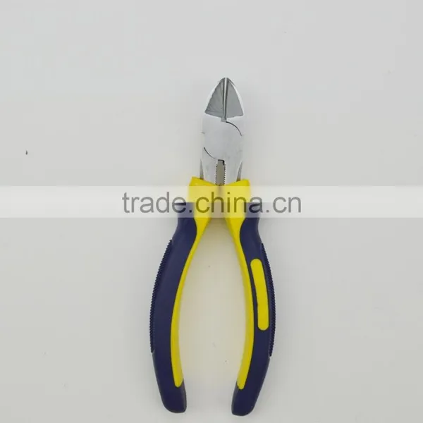2015 Forged Pearl Nickel Steel Polishing Diagonal Nose Pliers 8" photo-2