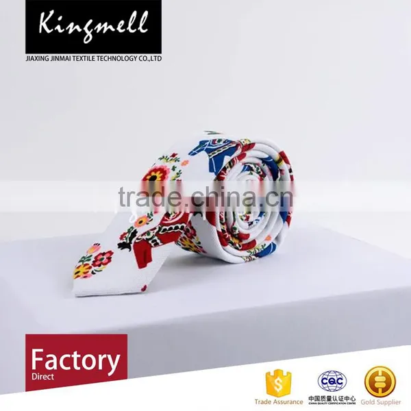Custom New Fashion Digital Printed Cotton Linen School Tie photo-2