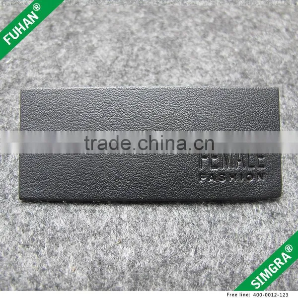 Faux Double Layer Leather Patch With Embossed Logo photo-5