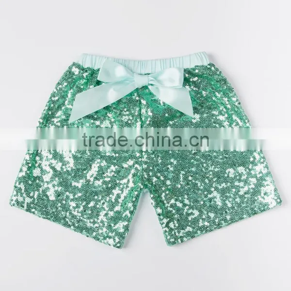 Wholesale Plain Baby Clothing Summer Girls Hot Shorts Elastic Waist Baby Sequin Shorts photo-6