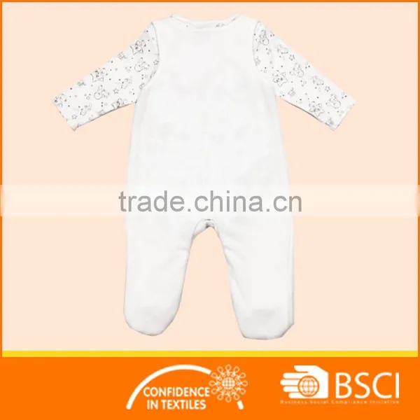Winter Romper White 2 Piece Baby Romper Suit photo-4