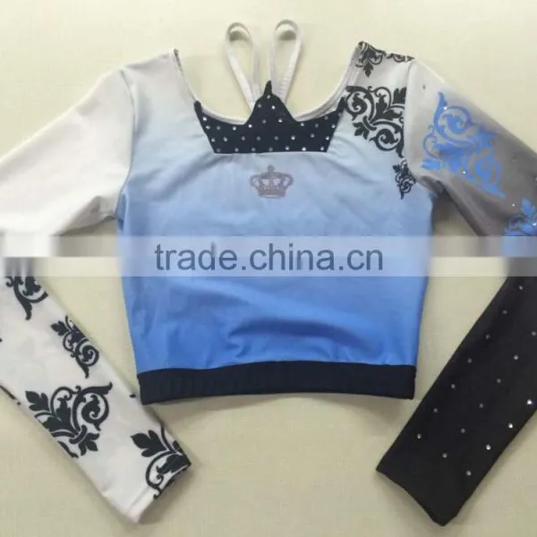 High Quality Cheerleading Uniforms Sublimation Cheerleading Long Sleeve Shirt photo-5