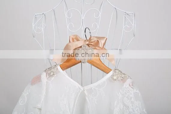 2017 New Fashion Beautiful Elegant Girls Long Sleeve White Lace Dress photo-3