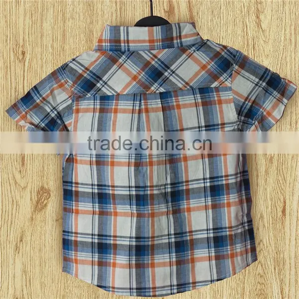 Cool V-neck Plaid Shirt Baby Boy Kids