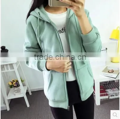Fleece the Spring and Autumn Period and the Han Edition Loose Woman Thin Cardigan bf Leisure Joker Zipper 2017 New Tide Sport photo-4